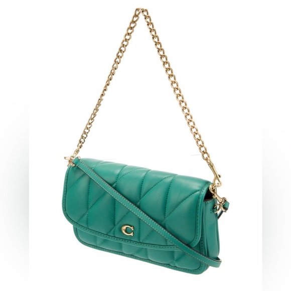 Coach Green and Gold Crossbody Bag with Quilted Design - Picture 2 of 4